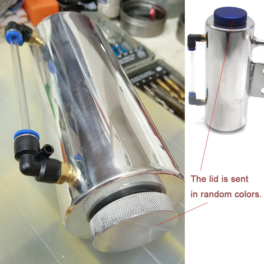 Aluminum Overflow Coolant tank Reservoir Cooling Radiator water 500ML catch