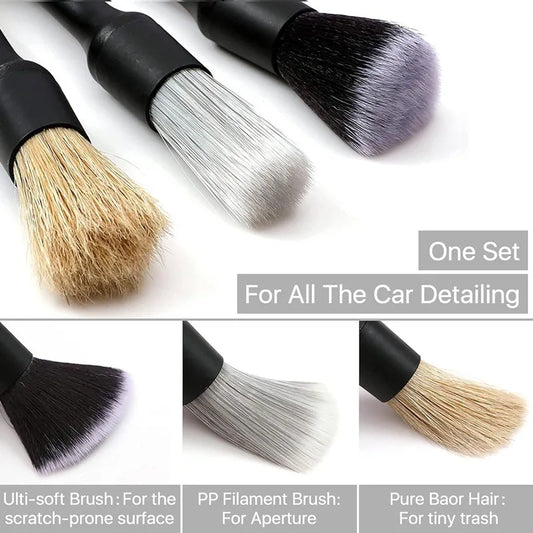 5-1PCS Car Detailing Brush Set Auto Interior Cleaning Tools Air Conditioning Vent Cleaner Crevis Sweep Dust Duster Car Wash Kit