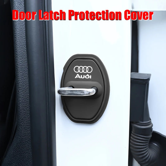 2/4PCS Silicone Car Door Lock Cover Door Stopper Protector For Audi SLINE A4 B8 B6 B9 B7 A3 8P 8V 8L A6 C7 C6 C5 Q5 A5 Q7 A1 Q3
