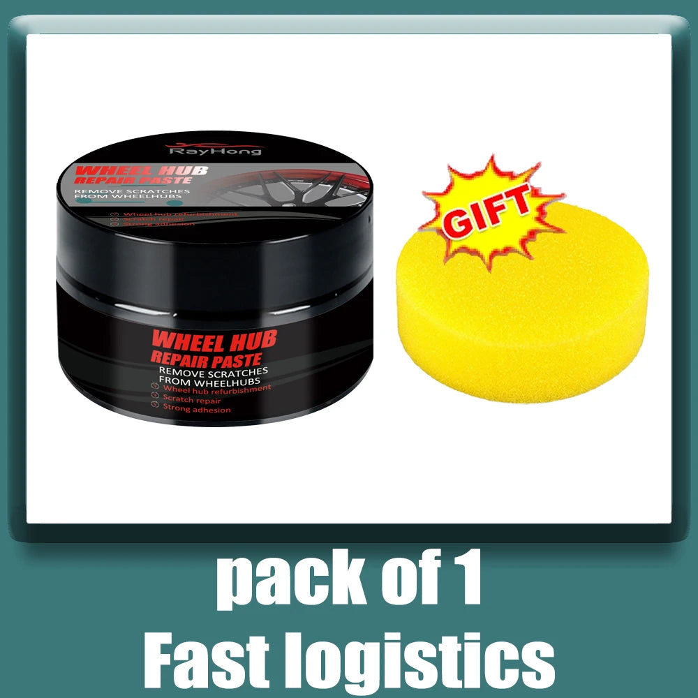 Car Wheel Rim Scratch Refurbishment Paste, Tire Rim Scratch Paint Repair Paste - Black And White Silver Aluminum Alloy Rim