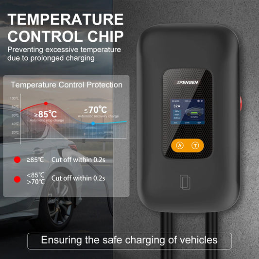 IPENGEN Type2 1 / 3Phase EV Wallbox 7.6KW / 22KW With WIFI APP Control EV Wallbox 11KW EV Wallbox Charging Station Electric Car