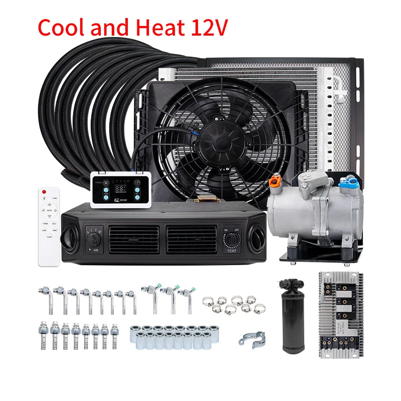 Universal Automotive Auto Electric Air Conditioning Compressor 12V 24V for Car Van Street Rod Hot Classic A/C Conditioner