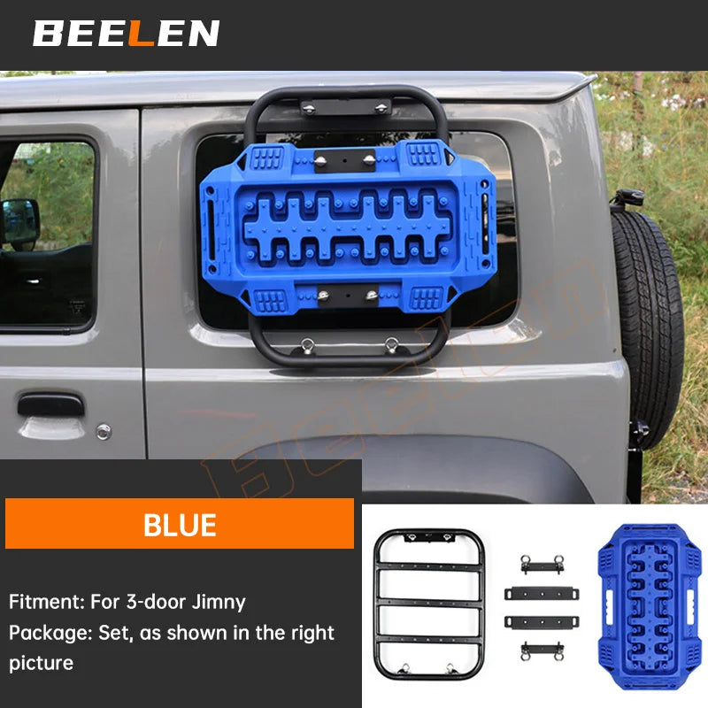 Off-Road Recovery Traction Boards + Window Ladder Brackets For Suzuki Jimny JB64 JB74W 2019-2023 Mud Sand Self Rescue Anti-Skid