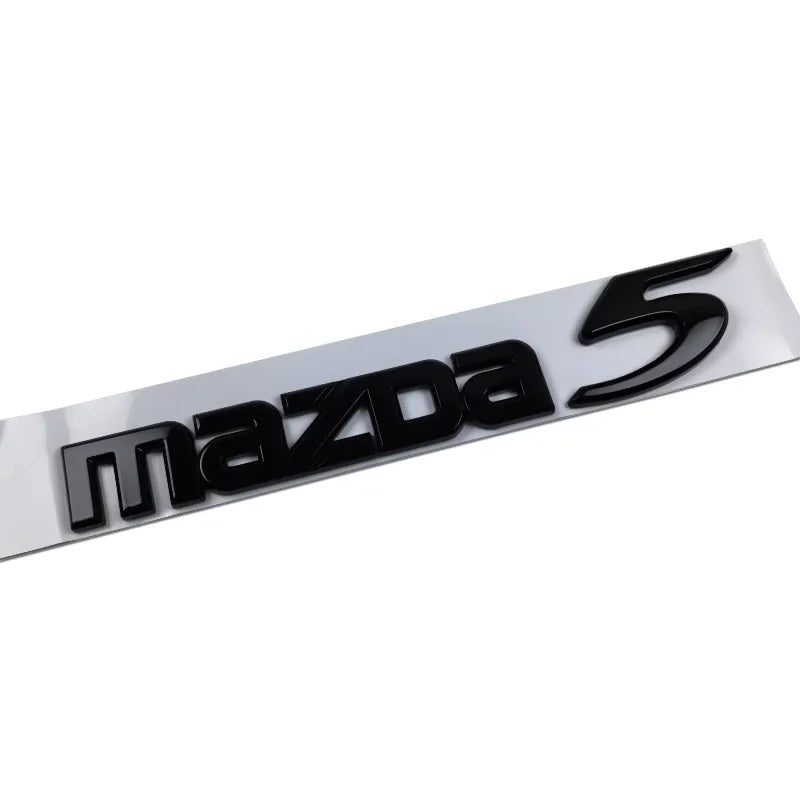Plastic Car Front Trunk Emblem for Mazda 5 Logo Steering Wheel Badge 3D Body Replaced Sticker Rear Tail Refitting Decoration