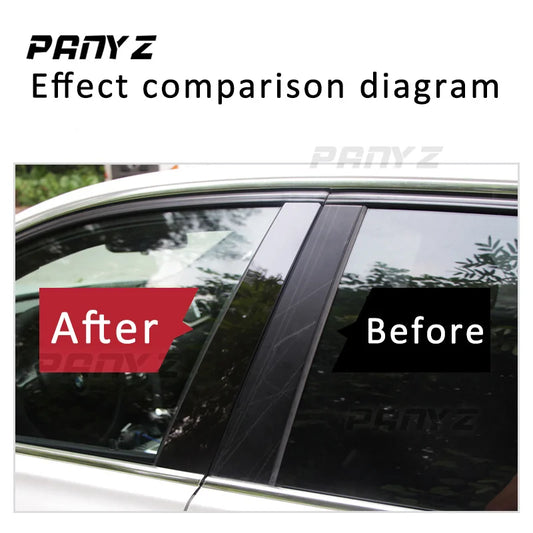 10Pcs Car Pillar Posts Door Window Trim Decal Cover for Mazda 3 Axela 2014 2015 2016 2017 2018 Exterior Parts BC Column Sticker