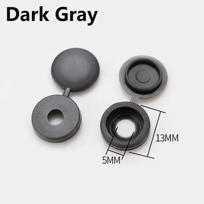 Screw Cover Cap White Black Grey Plastic One-piece Screw Cap Cover Nail Nuts Bolts Decorative Cover Screw Folding Ugly Covers