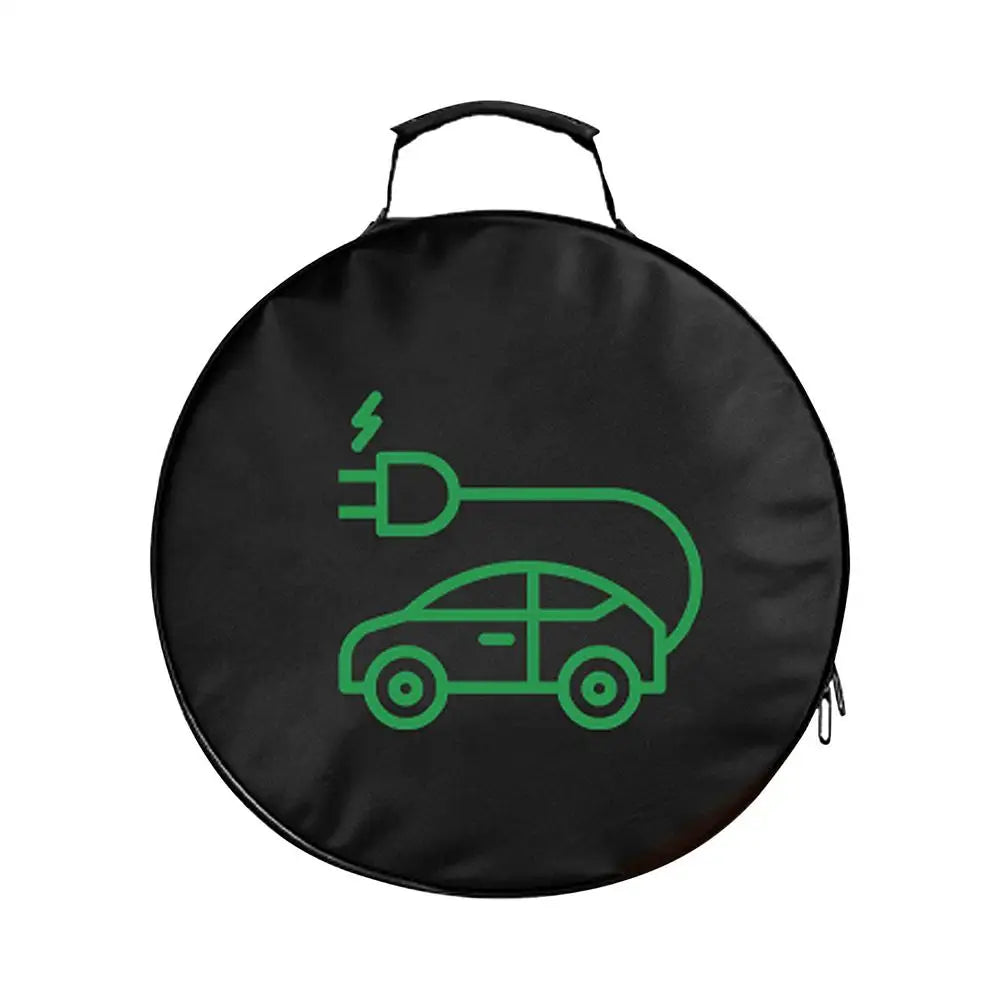 Electric Car Charger Cable Bag Waterproof EV Charger Cable Handled Bag EV Extension Cords Adapters Container Car Trunk Organizer
