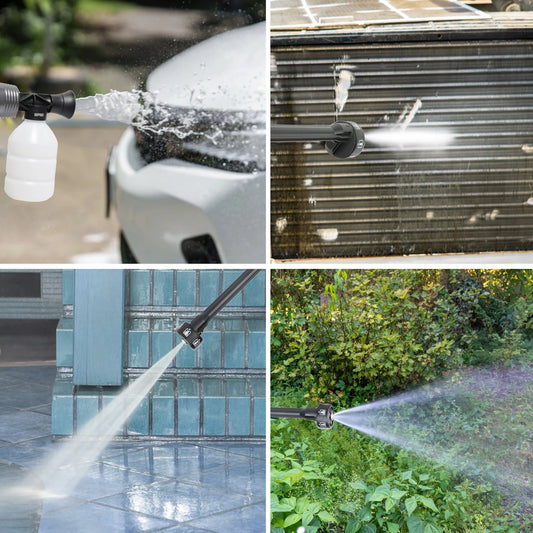 Brushless High Pressure Washer Gun 200Bar 6 in 1 Car Washing Water Spray Attachment For Makita 21V Battery Garden Hose