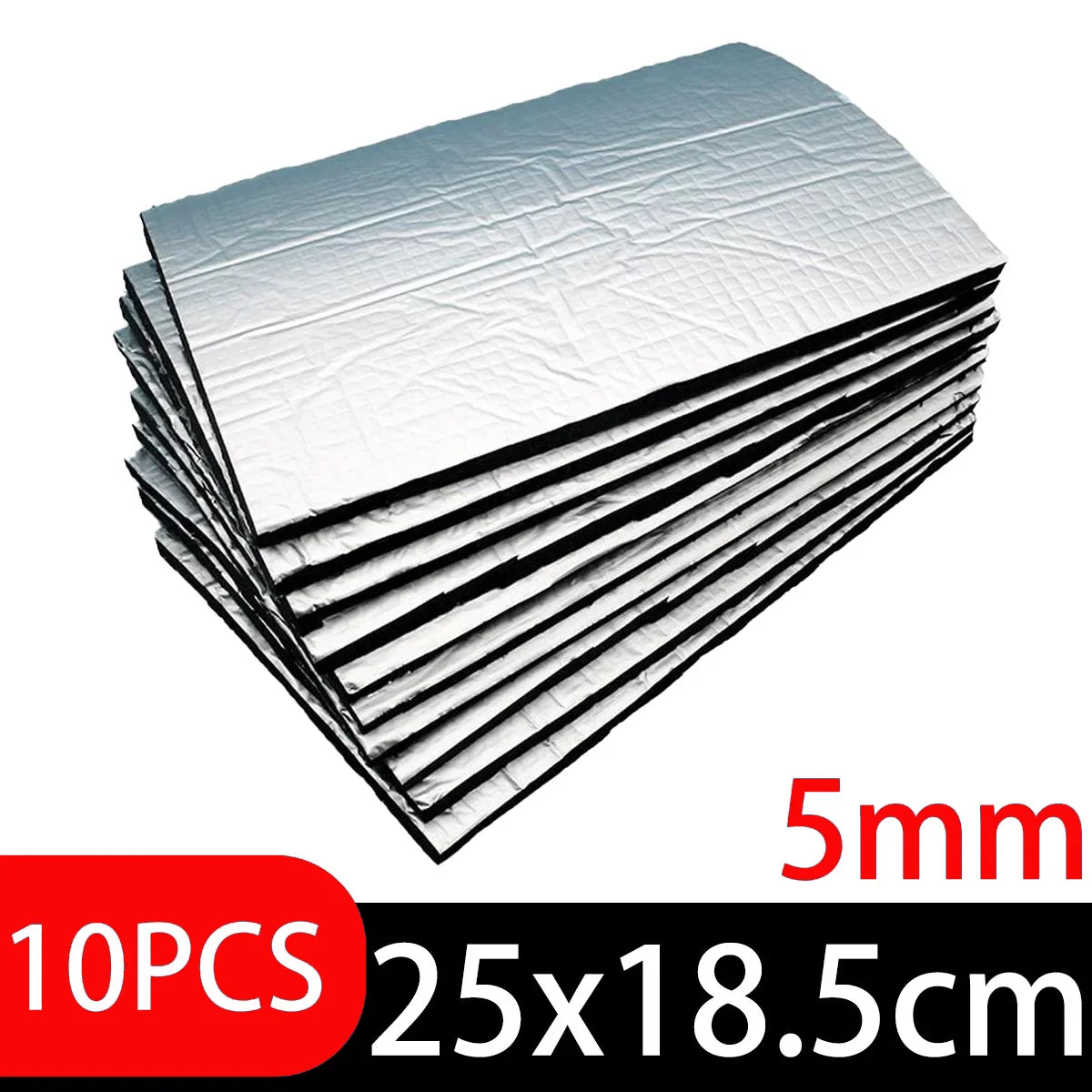 10/20PCS 5MM Car Soundproof Cotton Thick Shock Absorption Noise Reduction Waterproof Heat Insulation Durable Auto Parts