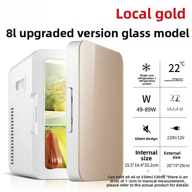 8L Portable Car Refrigerator Universal Cooler Warmer Box Mini Fridge Dual Use For RV Van Vehicle
