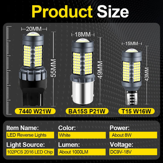 For Ford Ranger LED Reverse Lights Backup Bulb 2006-2019 Ranger Accessories Reversing Light 2007 2008 2011 2012 2013 2014 2015