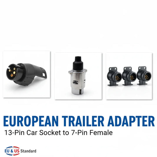13 To 7 Pin Plug Adapter Trailer Connector Waterproof Plugs 12V Protect Towing Adapter Socket Connector Towbar Hand Tools