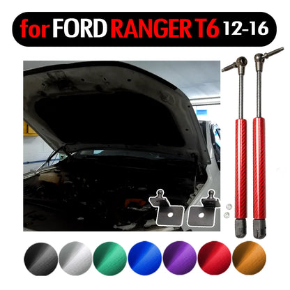 Two Sides Front Hood Bonnet Gas Struts Lift Support Shock Damper for Ford Ranger 2012 2013 2014 2015 2016 Absorber Car Styling