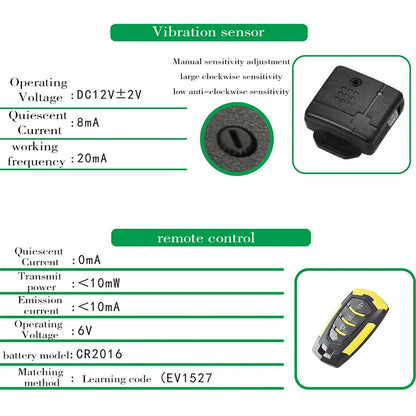 Car Keyless Immobiliser Entry Locking Alarm Security Central System Kit Car System