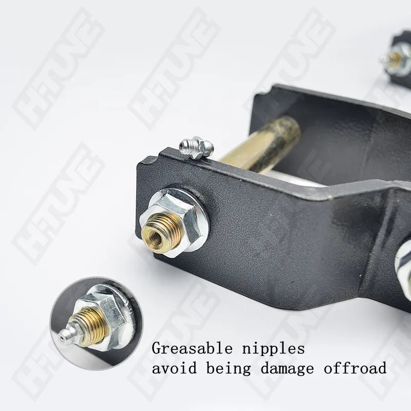 4x4 Accesorios Rear Suspension Spring Extended 2" Greasable Shackles Kits For RANGER T6 T7 T8 2012+/BT50 2012+ / T9 2022+