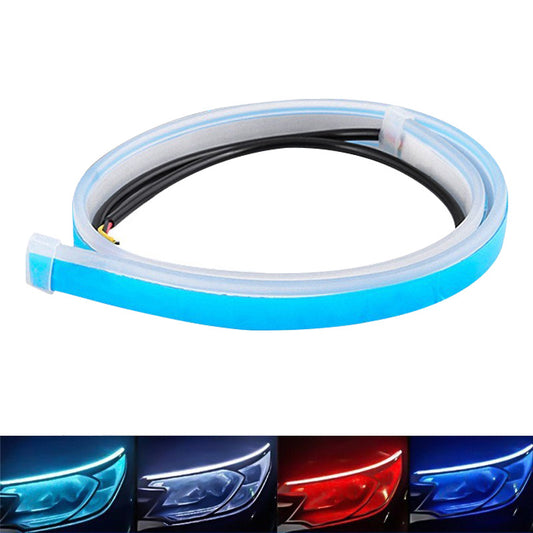 Source Spot Ultra-Thin Daytime Running Light Running Water Steering Light Strip Soft Silicone White Light Steering Yellow Light Start Scanning Model