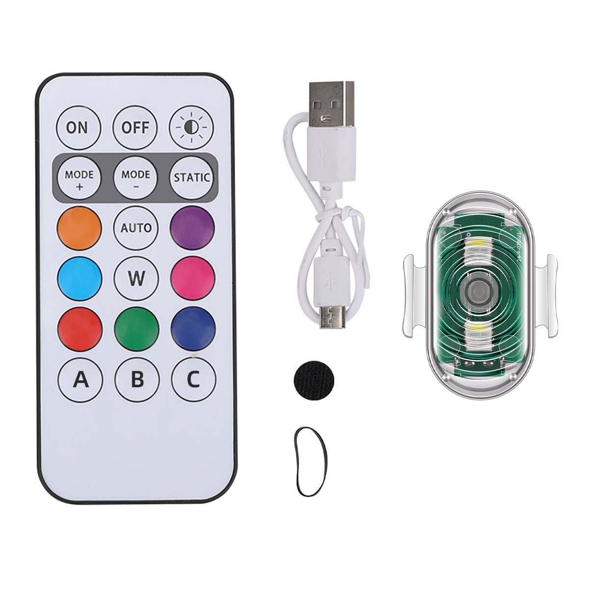 Cross-border new motorcycle electric vehicle night warning light wireless remote control aircraft light colorful anti-collision induction light