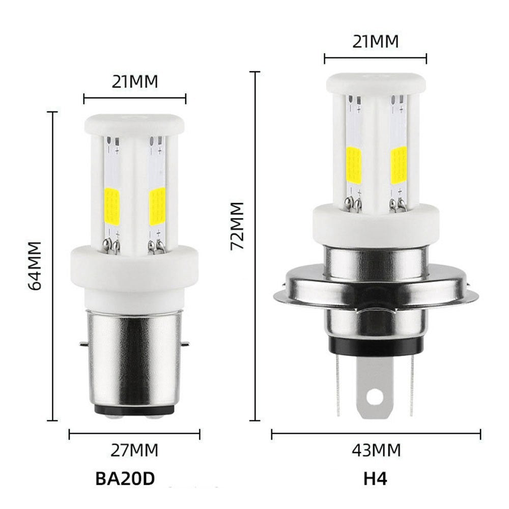 Tcyato Cross-Border Motorcycle Led Headlight High Brightness High and Low Beam Cob Led Headlight Ceramic Lamp Double Claw S2 Electric
