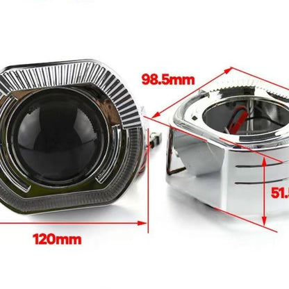 3.0 inch 2.5 inch lens decorative cover square angel eye integrated cover sports LED aperture hood