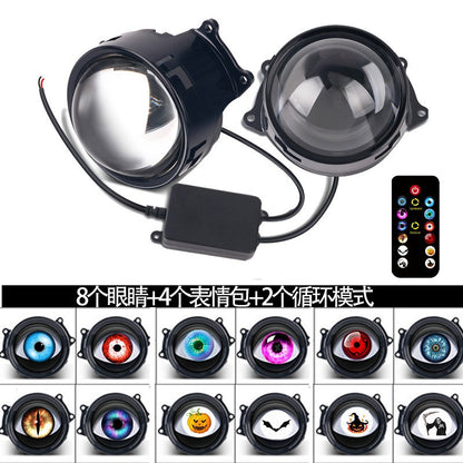 Cross-border new dynamic LED car headlight 3 inch demon eye LED eye light modified eagle eye light blink light