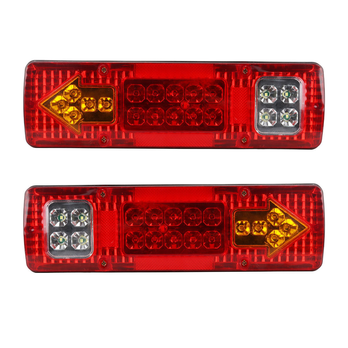 24V 19Led Truck and Van Red and Yellow Dual-Color Electronic Rear Tail Light 131Led Tail Light Truck Light Arrow Tail Light