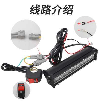 High-Brightness Led Work Spotlight, 20-Lamp Work Light, Double-Row Strip Light, Off-Road Vehicle Car Modified License Plate Light