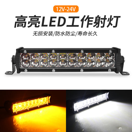 High-Brightness Led Work Spotlight, 20-Lamp Work Light, Double-Row Strip Light, Off-Road Vehicle Car Modified License Plate Light