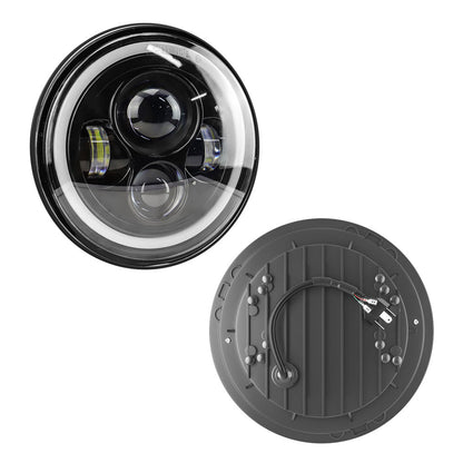 Car Led Headlights 7inch Wrangler Angel Eye Headlights Harley Motorcycle 60W Super Bright Headlights