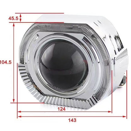 3.0 inch 2.5 inch lens decorative cover square angel eye integrated cover sports LED aperture hood