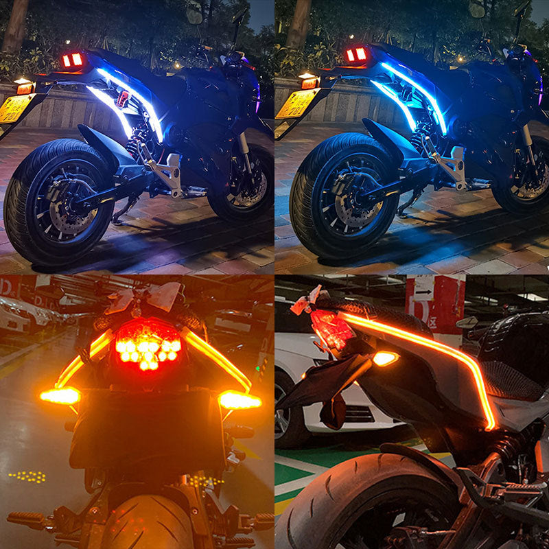 Source Spot Ultra-Thin Daytime Running Light Running Water Steering Light Strip Soft Silicone White Light Steering Yellow Light Start Scanning Model