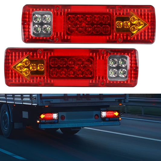 24V 19Led Truck and Van Red and Yellow Dual-Color Electronic Rear Tail Light 131Led Tail Light Truck Light Arrow Tail Light