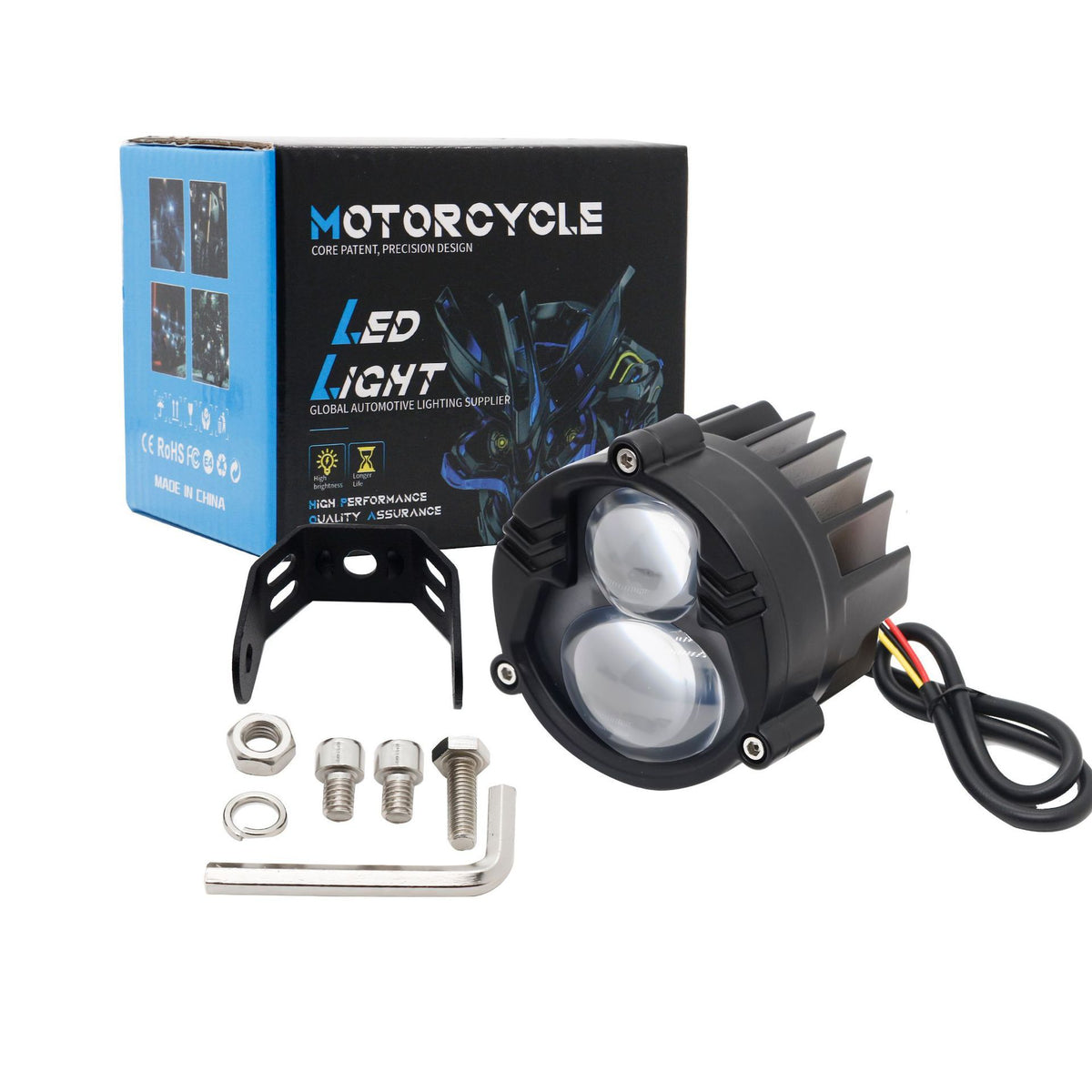 Cross-Border Exclusive U30 Led Laser Fog Light High Beam Motorcycle External Spotlight Wrangler Auxiliary Headlight