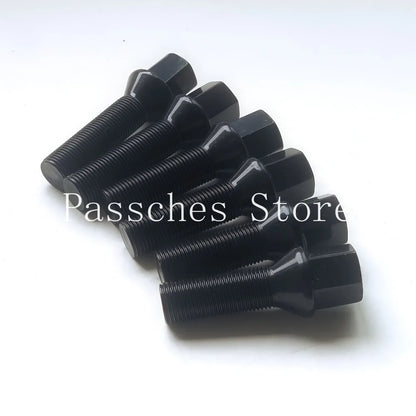 5pcs M12x1.25 Extra Long Wheel Lug Bolts Hub Screws Cone Seat Hex 17mm Thread Lenght 26/28/35/40/45/50/55/60mm