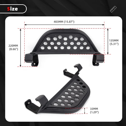 RASTP-2Pcs Car Side Steps Non-Slip Auto Front Rear Door Steps for Ford Bronco 21-23+ w/rockrails 2/4-Door Models TBS012