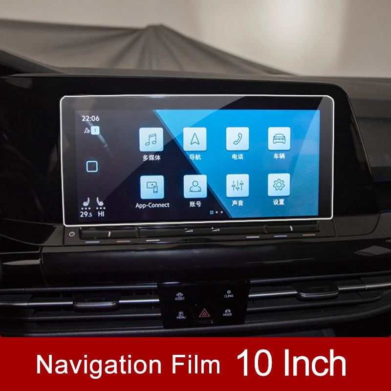 For Volkswagen VW Golf 8 MK8 2020 2021 2022 2023 GTI R R-line Tempered Glass Car Navigation Screen Protector Film Accessories