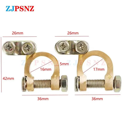 Car Battery Terminal Top Quick Post Terminals Wire Cable Clamp Terminal Positive Negative Electric Automotive Connector 12V 24V