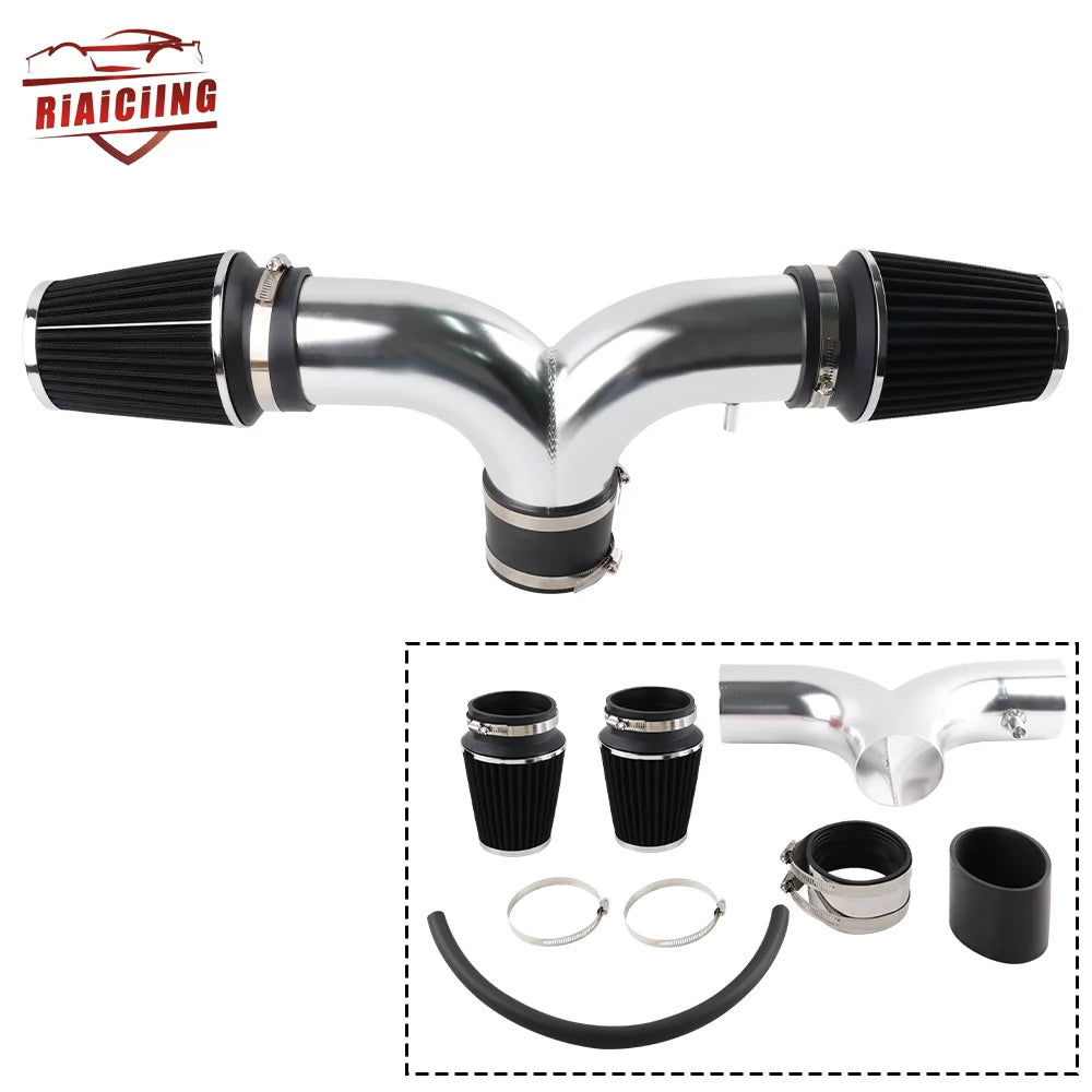 For 99-04 JEEP Grand Cherokee 4.7L V8 Dual Twin Cold Air Intake Kit + Filter For 00-02 Dodge Durango with 3.7L V6/4.7L V8
