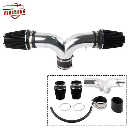 For 99-04 JEEP Grand Cherokee 4.7L V8 Dual Twin Cold Air Intake Kit + Filter For 00-02 Dodge Durango with 3.7L V6/4.7L V8