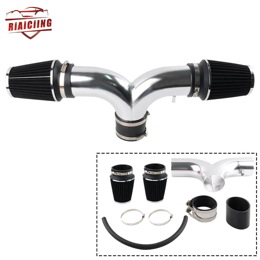 For 99-04 JEEP Grand Cherokee 4.7L V8 Dual Twin Cold Air Intake Kit + Filter For 00-02 Dodge Durango with 3.7L V6/4.7L V8