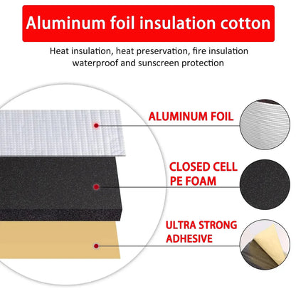 10/20PCS 5MM Car Soundproof Cotton Thick Shock Absorption Noise Reduction Waterproof Heat Insulation Durable Auto Parts