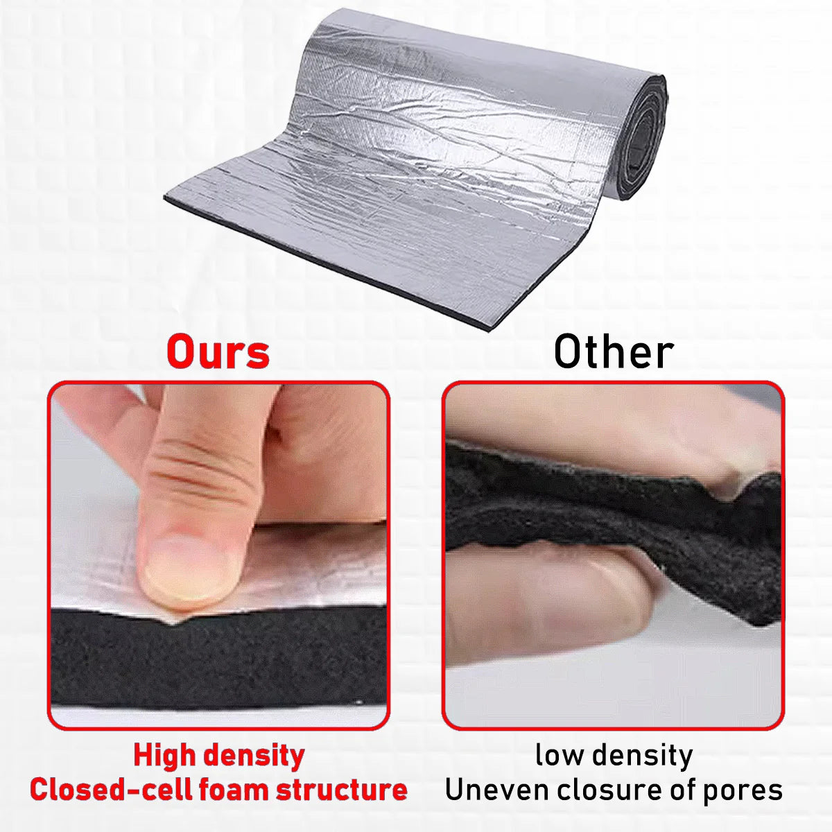 10/20PCS 5MM Car Soundproof Cotton Thick Shock Absorption Noise Reduction Waterproof Heat Insulation Durable Auto Parts