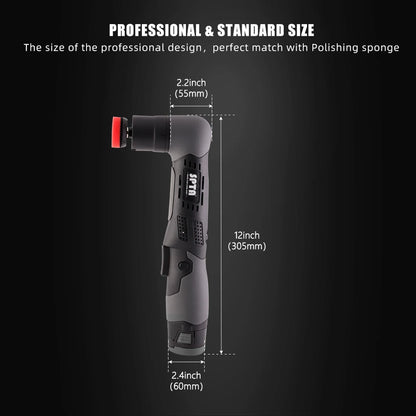 SPTA LD104 Cordless Mini Car Polisher Machine,RO/DA Mini Car Detailing Polisher Machine Set With 2pcs 2.0Ah Lithium Battery