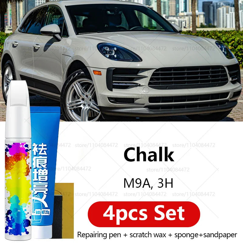 Car Paint Repair Pen For 2014-2025 Porsche Macan Paint Scratch Repair Accessories 4PCS White S9R Chalk M9A Blue MD5 Green M6C
