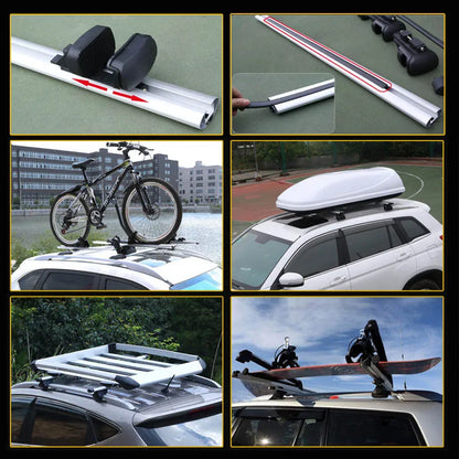 Universal 135CM Car Roof Racks Cross Bars Crossbars 75kg 150LBS For Fabia Karoq Octavia Kodiaq Superb Estate Wagon