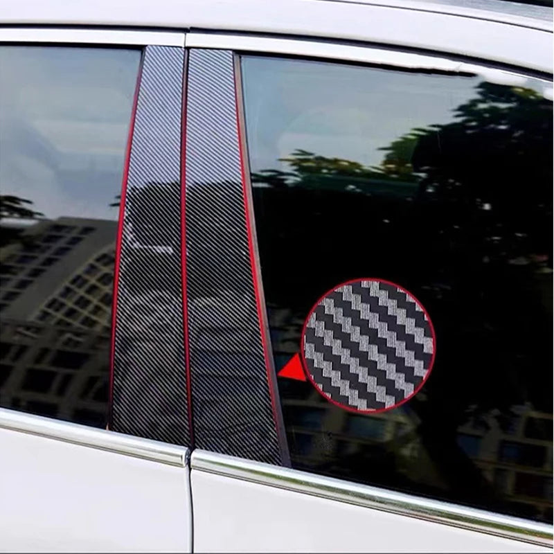 10Pcs Car Pillar Posts Door Window Trim Decal Cover for Mazda 3 Axela 2014 2015 2016 2017 2018 Exterior Parts BC Column Sticker