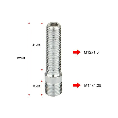 M12x1.25,M12x1.5,M14x1.25,M14x1.5 Extended Wheel Studs Conversion Tall Lug Bolts Screw Adapter Kit High Quality 1 Piece