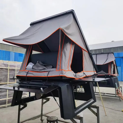 Customized Spacious Rooftop Tent with Large Awning Quick Pop Up Tents for Tent Camping Heavy Duty Camper Trailers Roof Top Tent