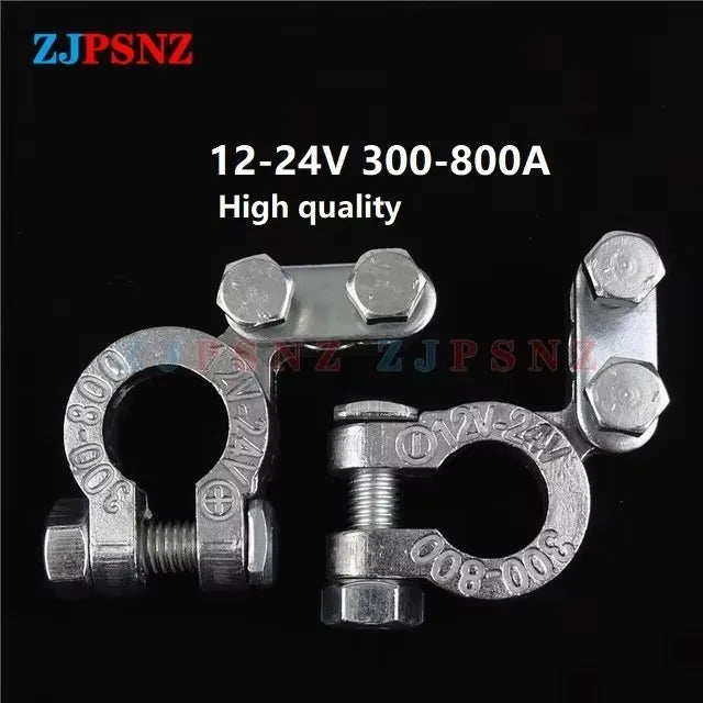 Car Battery Terminal Top Quick Post Terminals Wire Cable Clamp Terminal Positive Negative Electric Automotive Connector 12V 24V