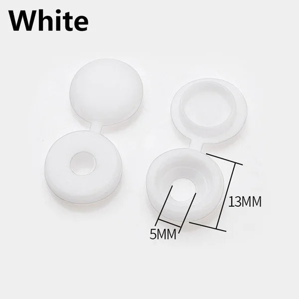 Screw Cover Cap White Black Grey Plastic One-piece Screw Cap Cover Nail Nuts Bolts Decorative Cover Screw Folding Ugly Covers