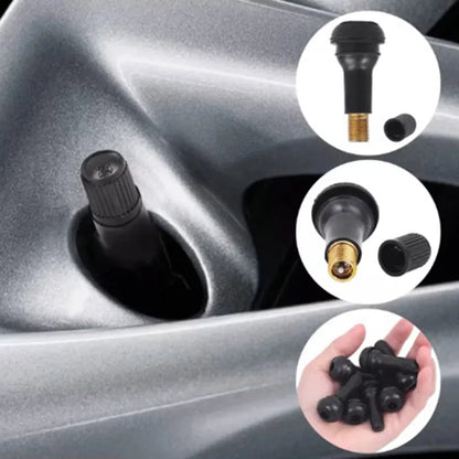 4Pcs Universal TR412 Snap-in Car Tubeless Tyre Valve Stems Rubber Copper Vacuum Tire Air Valve for Auto Motorcycle Moto